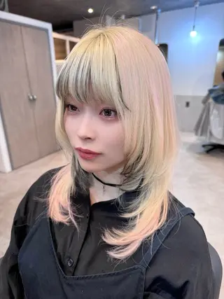 ミディアム カラー 小松崎 友宏のヘアスタイル