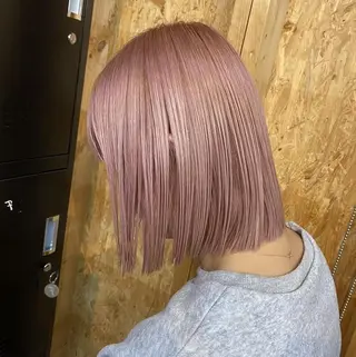 ミディアム 透けるミルクティー ☕赤味ゼロ★はる吉のヘアスタイル