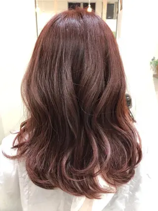 セミロング カラー cyan Amiのヘアスタイル