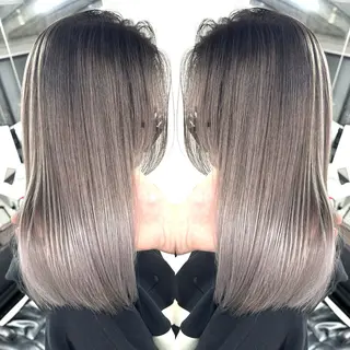 ミディアム バレイヤージュ ボブ🌈ナツヤのヘアスタイル