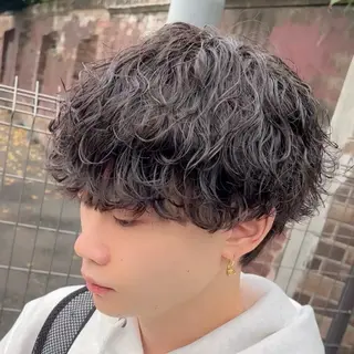 ミディアム パーマ ヘアアレンジ メンズ fifth 石川 凪のヘアスタイル