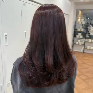 ロング カラー ヘアアレンジ キヨミ 韓国レイヤーカットのヘアスタイル