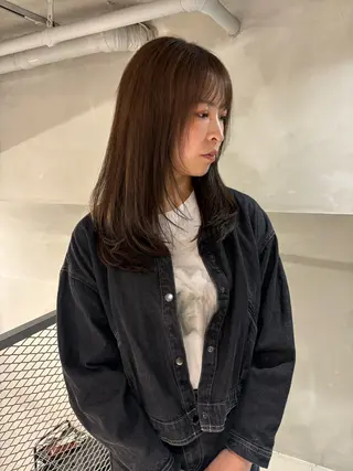 セミロング カラー 透明感カラー🫧 nanohaのヘアスタイル