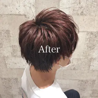 ショート カラー メンズ レディースヘア💫 加藤たいが🐯のヘアスタイル