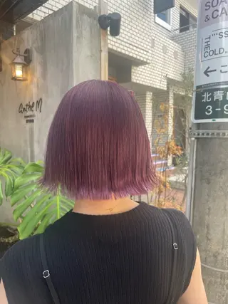 ミディアム カラー 🦄垢抜けボブ特化× 暖色カラー未来🦄のヘアスタイル