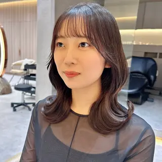 ミディアム レイヤー❣️縮毛矯 川村利幸のヘアスタイル