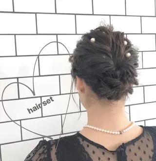 ショート ヘアアレンジ お洒落パーマ/ 艶カラー/michiのヘアスタイル