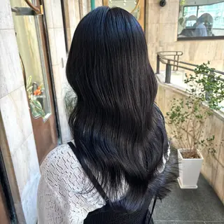 セミロング カラー ブリーチなし✨艶髪 カラー𓃲YAGIのヘアスタイル