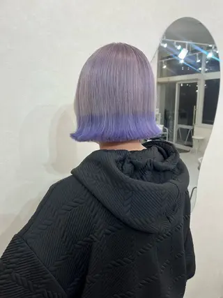 ミディアム カラー 長山 茉白のヘアスタイル