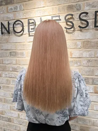 ロング カラー 和夢/メンズカット/ パーマ/ハイトーンのヘアスタイル