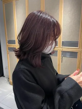 ミディアム カラー ラベンダー/レイヤー スタイル🤎mamiのヘアスタイル
