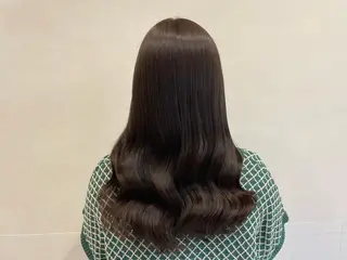 セミロング カラー ヘアアレンジ キッズ マツエク・マツパ 髪質改善カラー🦋 田村のヘアスタイル