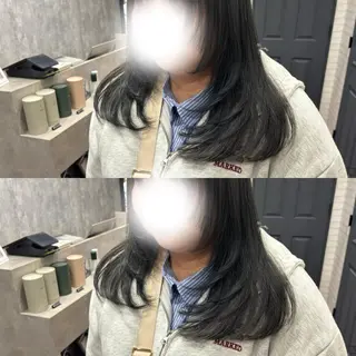 セミロング カラー ヘアアレンジ kei/透明感カラー /ベージュ/インナーのヘアスタイル