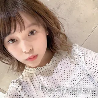 ミディアム 渋谷レイヤーカット❌ 縮毛矯正専門/武田涼のヘアスタイル