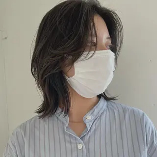 ミディアム カラー ヘアアレンジ ニュアンスヘア🌔 nanakoのヘアスタイル