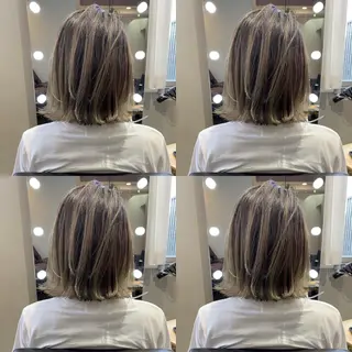 ミディアム カラー YUSUKE レイヤーカットカラーのヘアスタイル