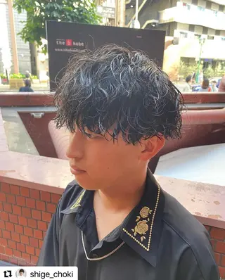 ショート カラー パーマ メンズ 🩷Eny terrace🩷のヘアスタイル