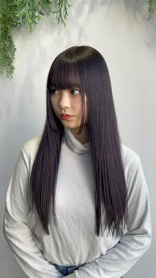 セミロング たつ/レイヤーカット 顔周り/髪質改善のヘアスタイル