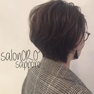 ショート カラー パーマ 池田 真由美のヘアスタイル