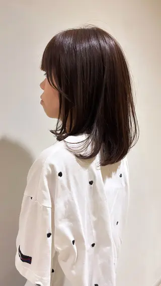 ミディアム 矢野 明梨のヘアスタイル