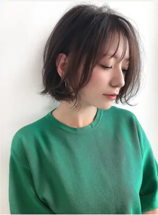 セミロング カラー ボブ 西宮北口/みなみのヘアスタイル
