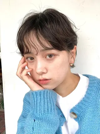 ショート パーマ 🌿似合わせ透明感 カラー松本朋幸🌿のヘアスタイル