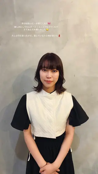 ミディアム 透明感カラー 🦙なりたりみのヘアスタイル