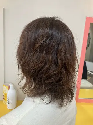 セミロング カラー パーマ 横田 尚登のヘアスタイル
