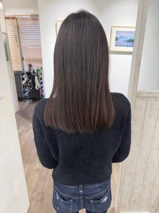 セミロング カラー ハイライト⭐️上野 高広のヘアスタイル