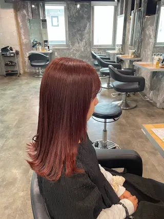 セミロング カラー ハイトーン 横浜💞ミオのヘアスタイル