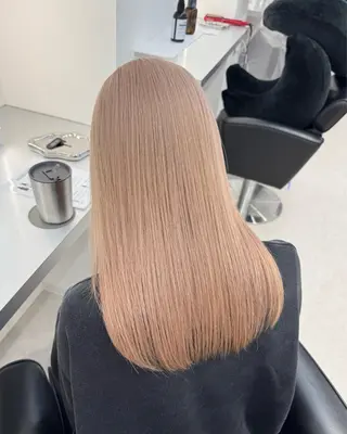 セミロング カラー ブリーチ/艶カラー 💎koharu💎のヘアスタイル