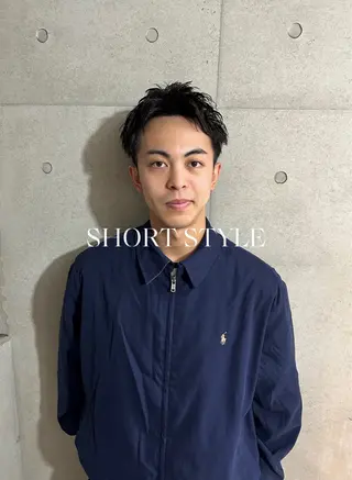 ショート パーマ メンズ 💈メンズ短髪特化 ✂︎伊藤大輝💈のヘアスタイル