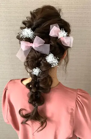 ロング カラー ヘアアレンジ 今雪 聡美のヘアスタイル