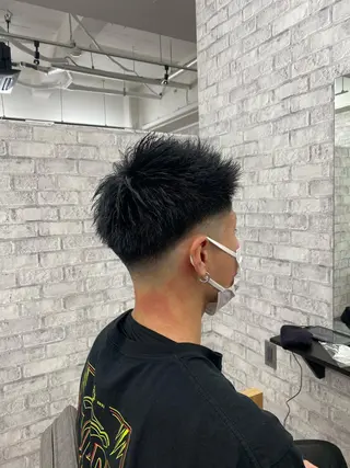 ショート カラー パーマ ヘアアレンジ メンズ キッズ ネイル マツエク・マツパ アイブロウ 🔥漢髪特化メンズ マネージャーYUKIのヘアスタイル
