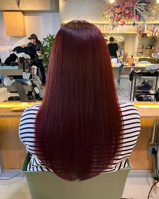 ロング カラー 髪質改善/艶髪/矯正 ヘアアレンジ/西梅田のヘアスタイル