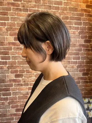 ショート カラー メンズ 久木原 ゆりのヘアスタイル