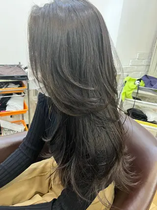 ロング カラー きむえり/髪質改善 /うねり広がり改善のヘアスタイル