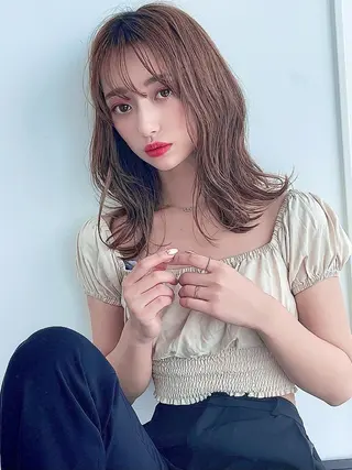 セミロング YOKOI SHINJIのヘアスタイル