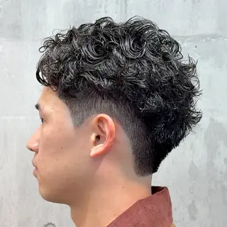 ショート パーマ ヘアアレンジ メンズ MENIN メンズ サロン　望月　涼太のヘアスタイル