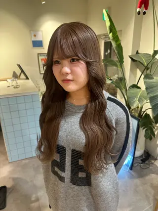 ロング カラー HANAME 原宿美容室のヘアスタイル