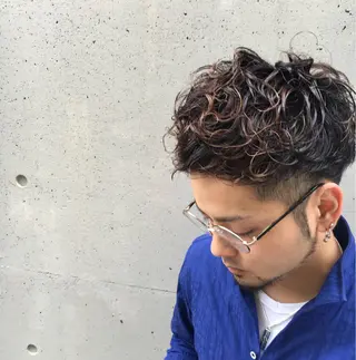 パーマ メンズ 田中 裕士のヘアスタイル