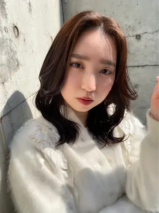 ミディアム カラー ☁️かずき☁️青.紫 推し活カラー💫のヘアスタイル