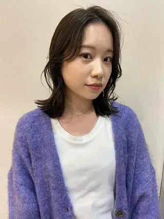 ミディアム カラー ボブ/透明感カラー 🧸YUI❤️のヘアスタイル