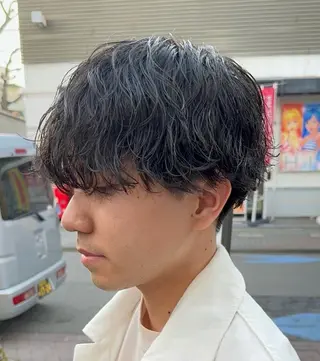 パーマ メンズ メンズ毛流れ 縮毛特化/土屋丈のヘアスタイル