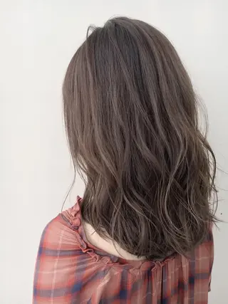 ミディアム カラー パーマ ヘアアレンジ Zina福岡天神🪞 髪質改善🪞レイヤーのヘアスタイル