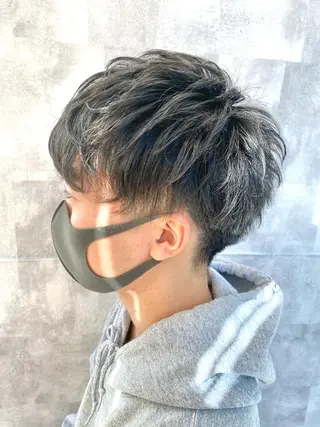 ショート メンズ 【𝐀𝐬𝐡大森】 石崎竜祐のヘアスタイル
