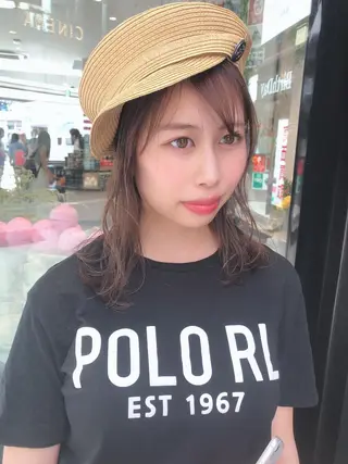 ミディアム カラー 韓国ヘア 店長NEGIのヘアスタイル