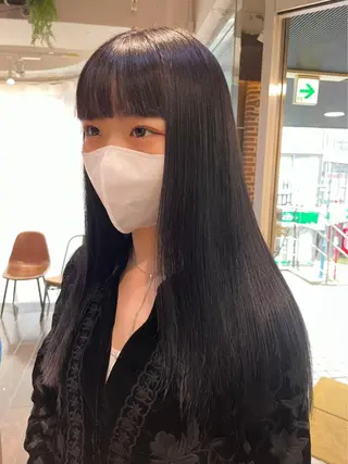 セミロング カラー 髪質改善　ネイル コトミ🐸のヘアスタイル