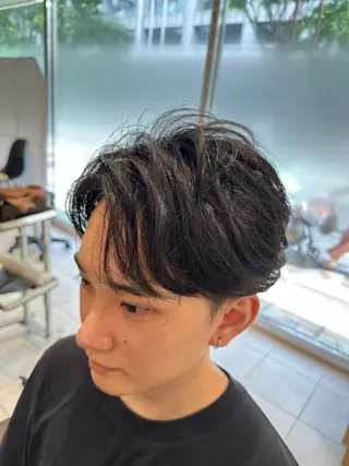 パーマ メンズ 市川透明感カラー &パーマ美容師Kaiのヘアスタイル