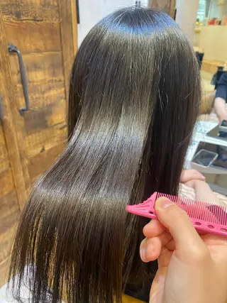 セミロング 韓国風ヘア✻透明感 カラー✻yukaのヘアスタイル